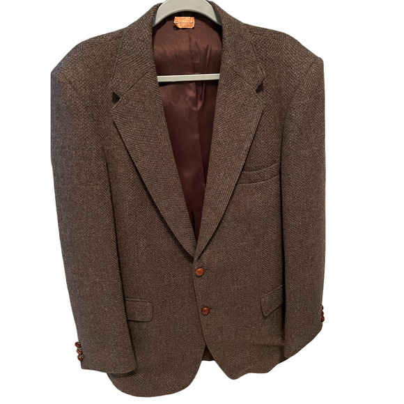 Vintage WFF by Farah Brown Pure Wool Blazer Sports Coat, Size 44R - Picture 1 of 7
